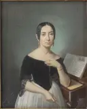 Femme accoudée à son pianoforté by Théodore Fantin-Latour, Pastel, sold Nov 2025