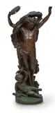 Le génie de la danse by Jean-Baptiste Carpeaux, Épreuve en bronze patiné brun, sold Nov 2025