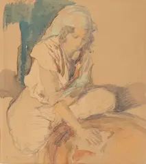 Portrait d'une jeune berbère by Francisco Gras, Mine de plomb, aquarelle et gouache sur papier, sold Nov 2025