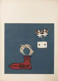 Chaussettes DD by Max Ernst, 1966, Lithographie en couleurs sur papier, sold Nov 2025