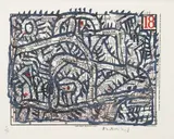 18e arrondissement de Paris by Pierre Alechinsky, 1983, Lithographie en couleur sur papier, sold Nov 2025
