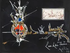 Sans titre by Georges Mathieu, 1977, Technique mixte et collage, sold Mar 2024