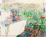 Le dessinateur by Gérard Le Cloarec, Aquarelle signée et datée, sold Mar 2024