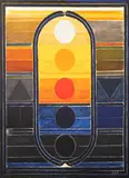 Cinq éléments by S. H. Raza, Lithographie en couleurs, épreuve d'artiste, sold Mar 2024