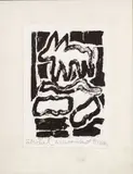 Composition en noir by Jean-Pierre Pincemin, Lithographie signée et dédicacée à Michel, sold Mar 2024