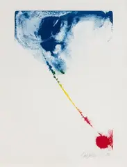 Composition abstraite by Paul Jenkins, 1998, Lithographie signée en bas à droite et datée, sold Mar 2024