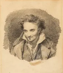 Portrait d'homme en buste tourné vers la gauche by Achille Devéria, Crayon noir, sold Mar 2024