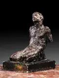 Personnage assis by Felix Desruelles, Epreuve en terre cuite, sold Mar 2024
