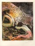 Deux figures. 1967 by Jacques Dupont, Lithographie, sold Dec 2023
