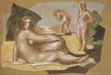 Les trois grâces by Léopold Survage, Gouache, sold Dec 2023