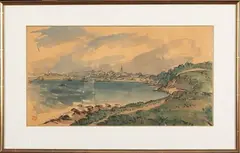 La côte bretonne by Jules Chadel, Aquarelle sur papier, sold Oct 2025
