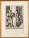 Entrez ! (pour l’enchantement) by René-Xavier Prinet, Crayon, estompe et rehauts de gouache blanche, sold Oct 2025