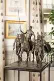 Cavalier et quatre lanciers by Christophe Charbonnel, Epreuve en bronze patiné vert signé, sold Oct 2025