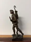 Chasseur alpin by Émile Joseph Nestor Carlier, Epreuve en bronze à patine mordorée, sold Oct 2025