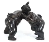 Sans titre - Lutteurs de sumo by Alexandra Gestin, Bronze à patine foncée, sold Dec 2025