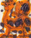 Sans titre - Coq by Paul-Vanier Beaulieu, Aquarelle, sold Nov 2025