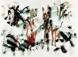 Au pays de l'idole by Paul-Émile Borduas, Encre et gouache sur papier, sold Sep 2025