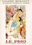 AFFICHE LE PHO, PEINTURE SUR SOIE. 1956. Exposition organisée par la Galerie Romanet en 1956. 18 avenue Matignon. Paris 8e by Le Pho, Lithographie, sold Oct 2018