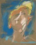 Portrait bleu by Gen Paul, Pastel, sold Nov 2022