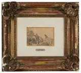 Etude de pêcheurs by Eugène Boudin, Crayon noir Trace du cachet de la vente Boudin en bas à droite (Lugt n°828), sold Mar 2026
