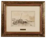 Le retour de la pêche by Eugène Isabey, Aquarelle sur traits de crayon noir sur papier beige, sold Mar 2026