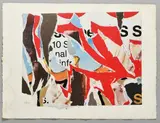 Composition by Jacques de la Villeglé, Collage d’affiches sérigraphiées arrachées et marouflées sur papier chiffon de l’atelier A, sold Mar 2026
