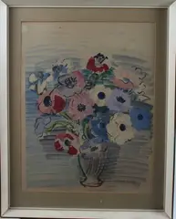 Bouquet d'anémones by Raoul Dufy, Lithographie sur papier signée dans la planche, sold Mar 2026