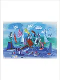 Visite de l'escadre anglaise au Havre, circa 1925 by Raoul Dufy, Gouache sur papier, sold Jun 2021