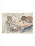 Enfants attablés by Armand Guillaumin, 1905, Pastel et fusain sur papier, sold Jun 2021