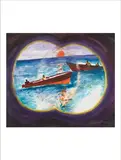 Jamaican fisherman thru the binox by Malcom Morley, 1990, Aquarelle sur papier, sold Jun 2021