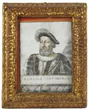 François Ier Roy de France by Henri Bellange, Crayon noir et sanguine, gouache sur velin, sold Jun 2021