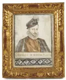 Charles IX, Roy de France by Henri Bellange, Crayon noir, sanguine et gouache sur velin, sold Jun 2021