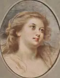 Portrait de femme by Feodor Petrovich Tchoumakoff, Pastel rehaussé sur papier de forme ovale, sold Jun 2021