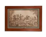 Chasse à courre avec une amazone by Carle Vernet, Plume et encre brune sur traits de crayon noir, lavis brun et rehauts de gouache blanche, sold Dec 2023