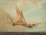 Le rapide, Marine by Antoine Roux, 1825, Aquarelle, sold Dec 2023