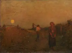 Amour by Jules Breton, 1905, Panneau Hauteur :, sold Dec 2023