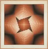 Composition orange by Jean-Pierre Yvaral, Lithographie, sold Dec 2023