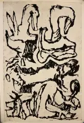 Sans titre by Jean-Pierre Pincemin, 1990, Aquatinte au sucre rehaussée, sold Dec 2023