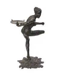 Femme nue dansant by Patrick Laroche, Épreuve en bronze à patine brune, sold Dec 2023