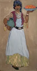 Porteuse d'oranges by André Suréda, Pastel signé en bas à gauche, sold Apr 2023