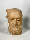 Masque de Victor HUGO by Jean Boucher, Terre cuite originale signée, sold Feb 2023