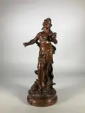 Amphitrite by Auguste Moreau, Epreuve en bronze à patine brun-rouge nuancé, sold Dec 2022