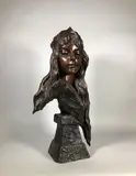 Carmela by Emmanuel Villanis, Epreuve en bronze à patine brun nuancé, sold Dec 2022