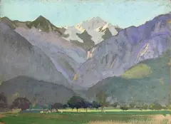 Unterseen Interlaken, Suisse by André Lagrange, vers 1930, Gouache, sold Oct 2022