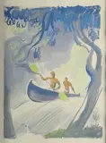 Les piroguiers by Milivoy Uzelac, Gouache signée en bas à droite, sold Oct 2022