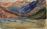 El Yesem Akaba by Charles Fouqueray, 1918, Aquarelle signée, sold Oct 2022