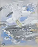 La mouette by Mathurin Méheut, Gouache monogrammée en bas à gauche, sold Oct 2022