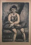L’écuyère assise by Georges Rouault, Lithographie signée en bas à droite, sold Oct 2022