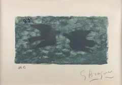 Oiseaux by Georges Braque, Lithographie signée en bas à droite et justifiée hors commerce en bas à gauche, sold Oct 2022