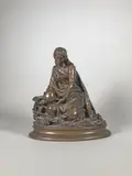 Sainte Madeleine pénitente by Jean Jules Cambos, Epreuve en bronze à patine brun rouge nuancé, sold Oct 2022